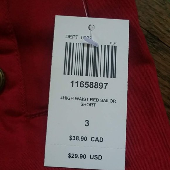 Red sailor shorts - Picture 4 of 7